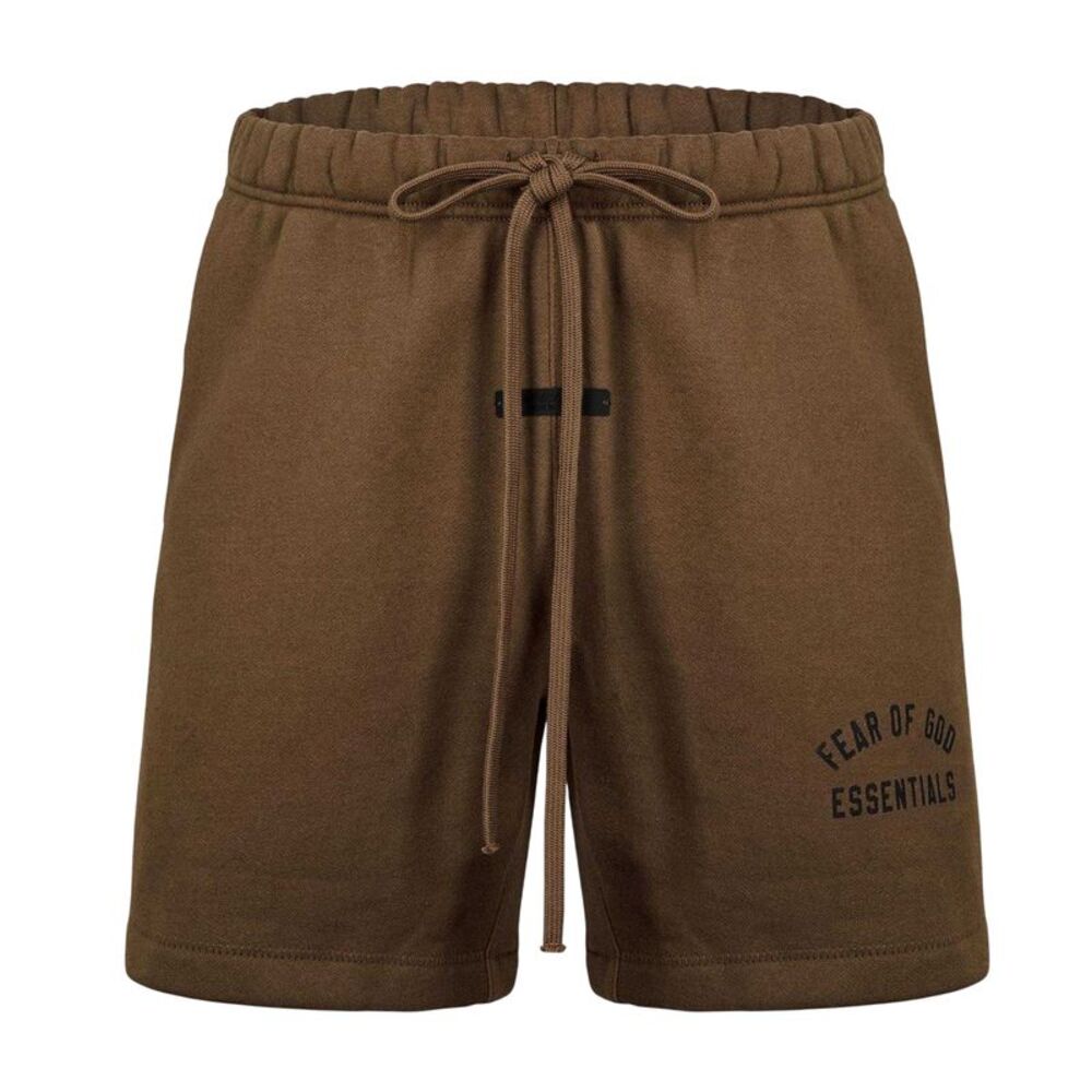 Fear Of God Essentials Mens Cotton Logo Shorts / Olive